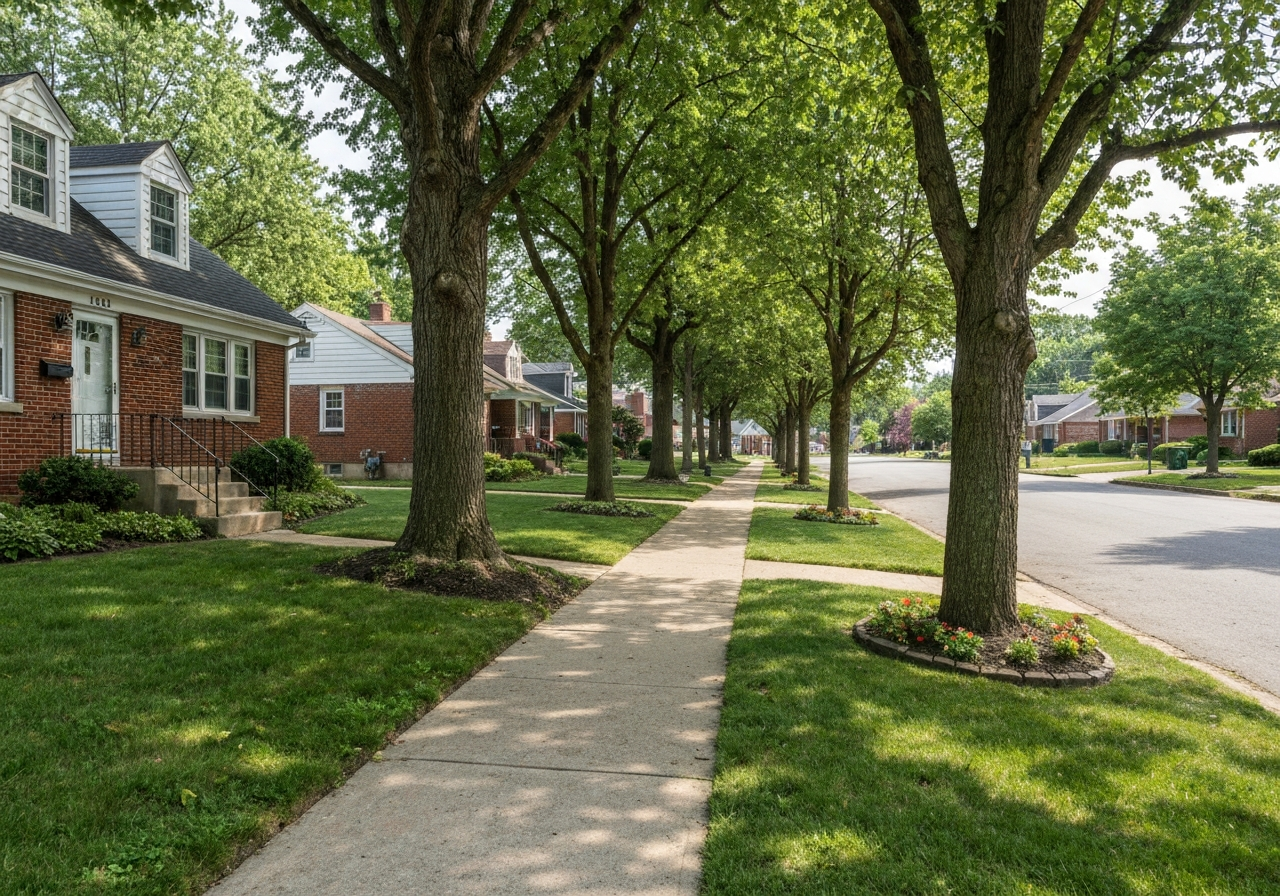 Established suburban streets in Erlanger