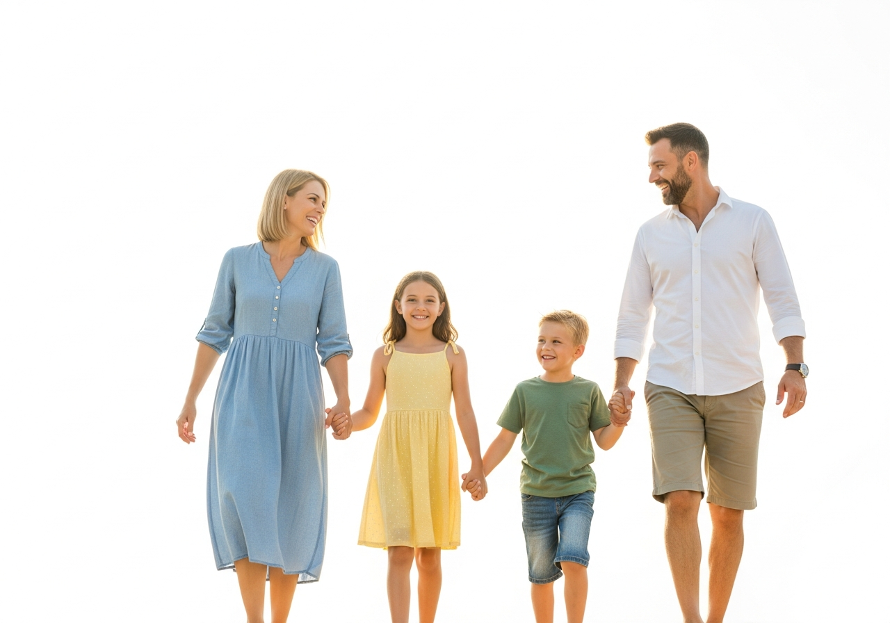 Happy healthy family served by Quesada Family Chiropractic in Antioch, CA