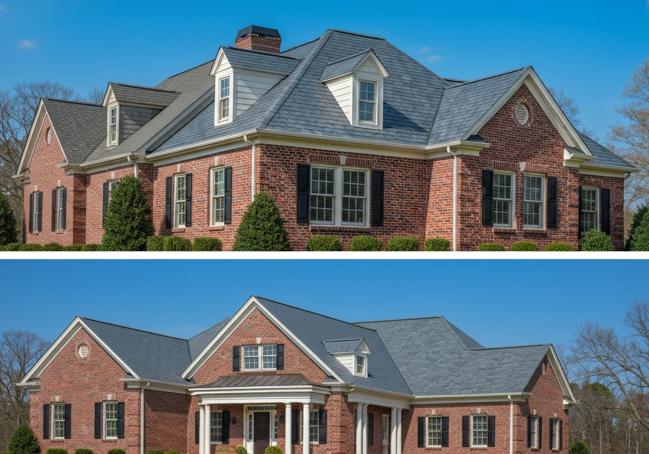 Before and After Roof Transformation