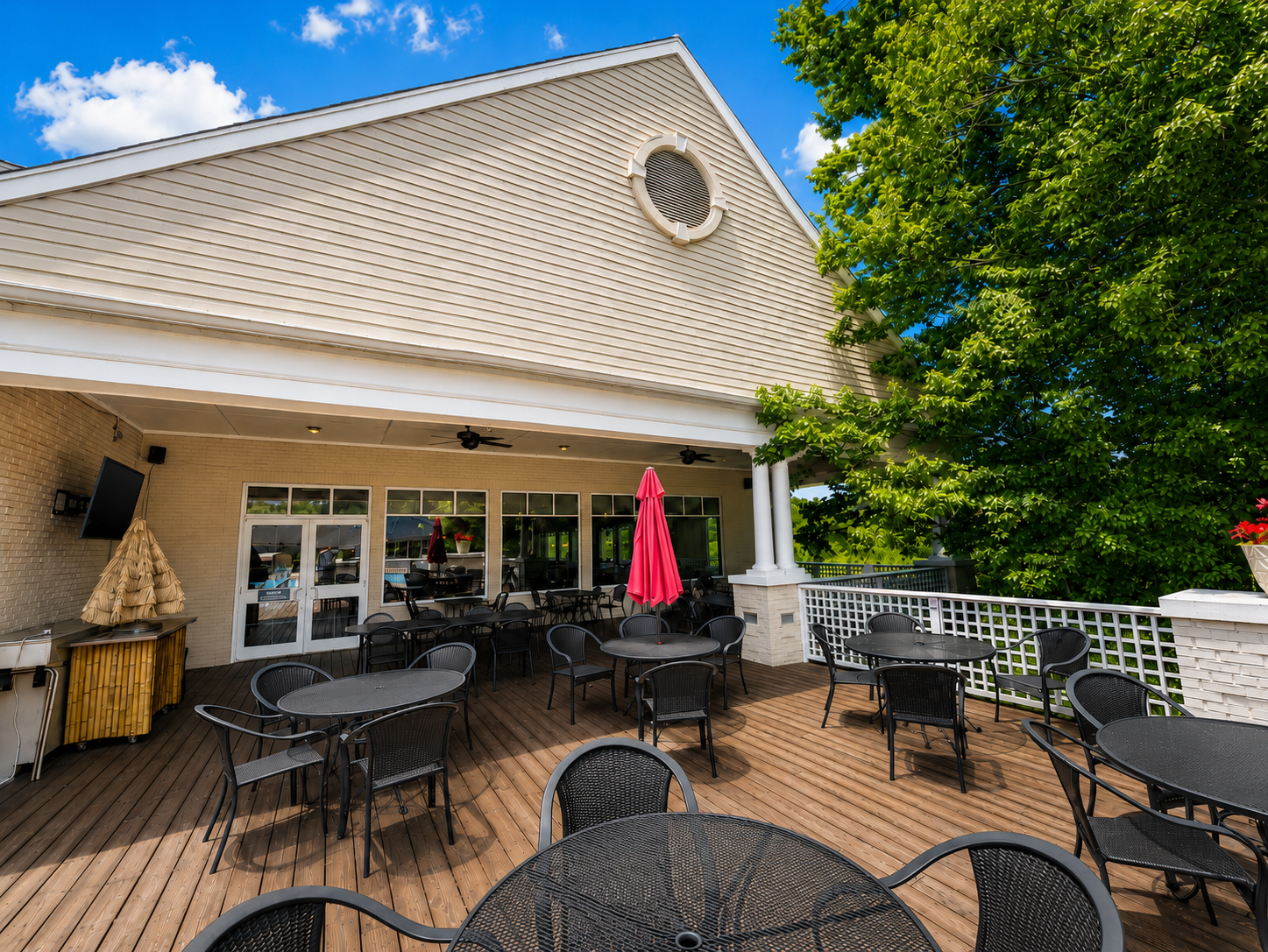 Spacious outdoor deck at Fusion at Ridgefields Country Club