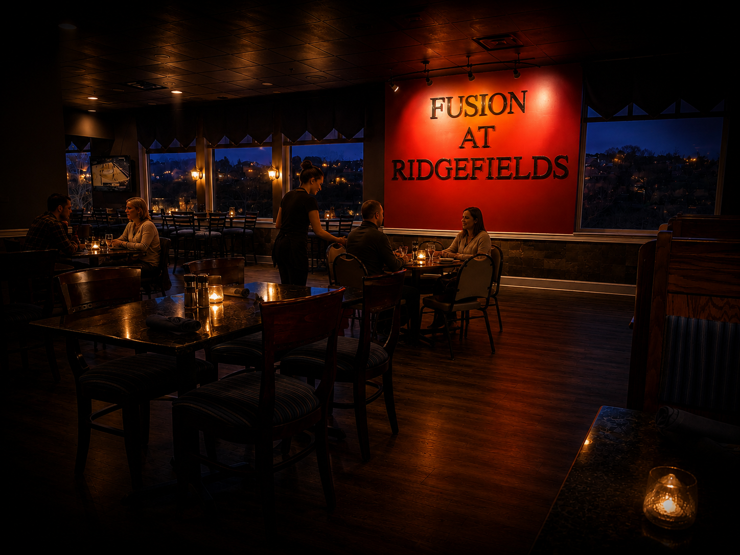 Interior dining room at Fusion at Ridgefields restaurant, Kingsport TN