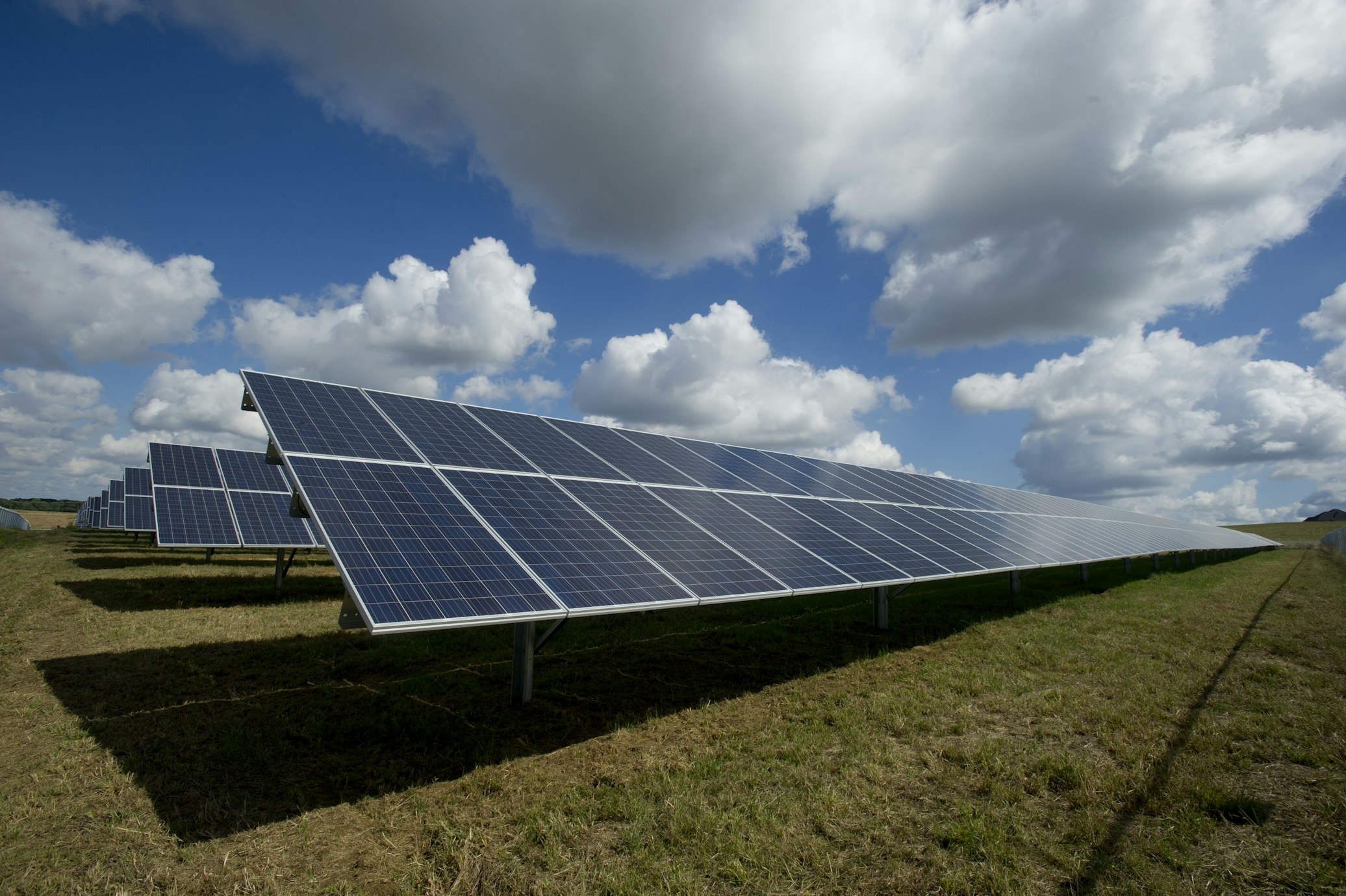 Solar Panels at Sunset