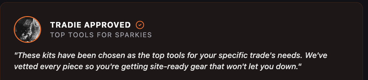 Tradie Approved