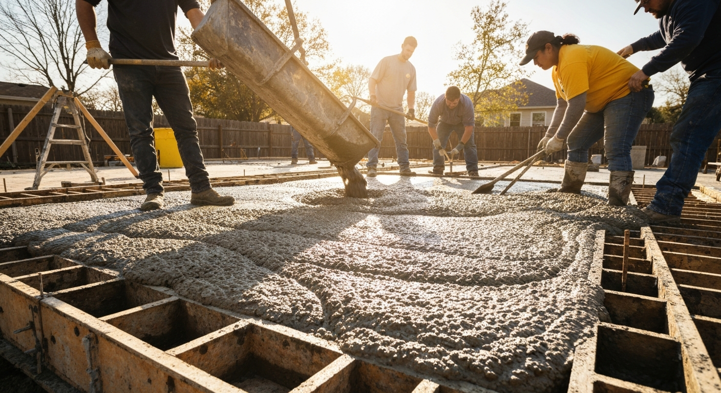 Omakotitalon lattiavalu betoninpumppauksella Lappeenrannassa