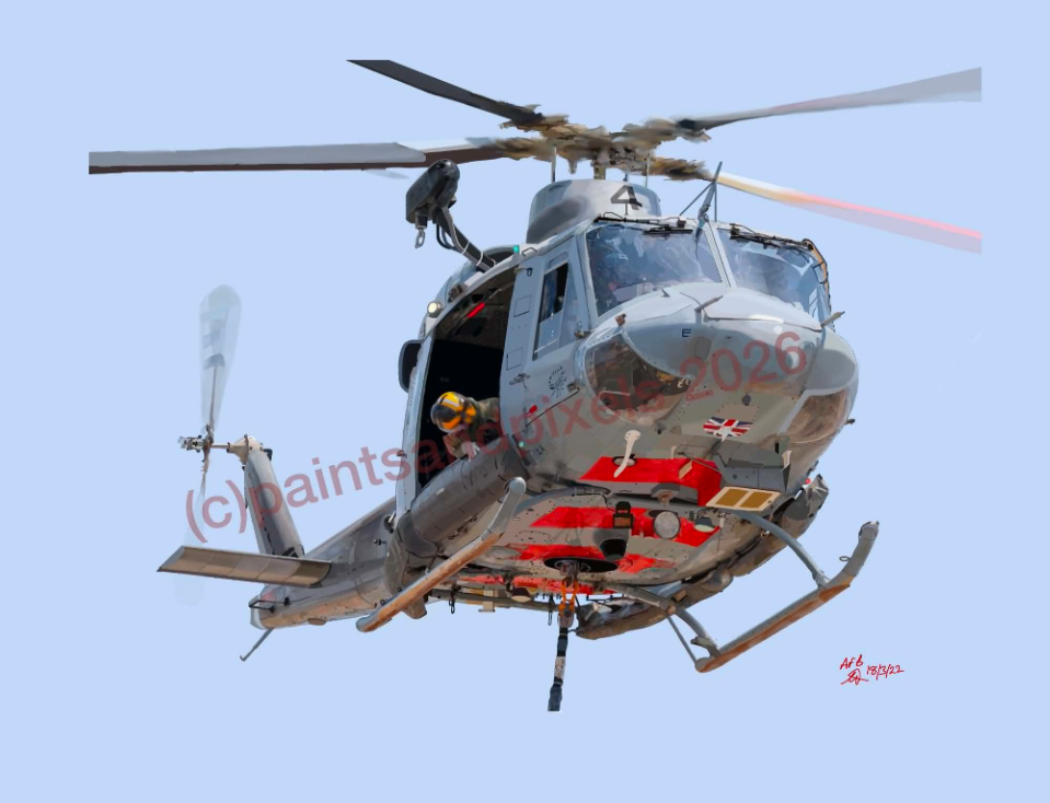 Military Helicopter Artwork