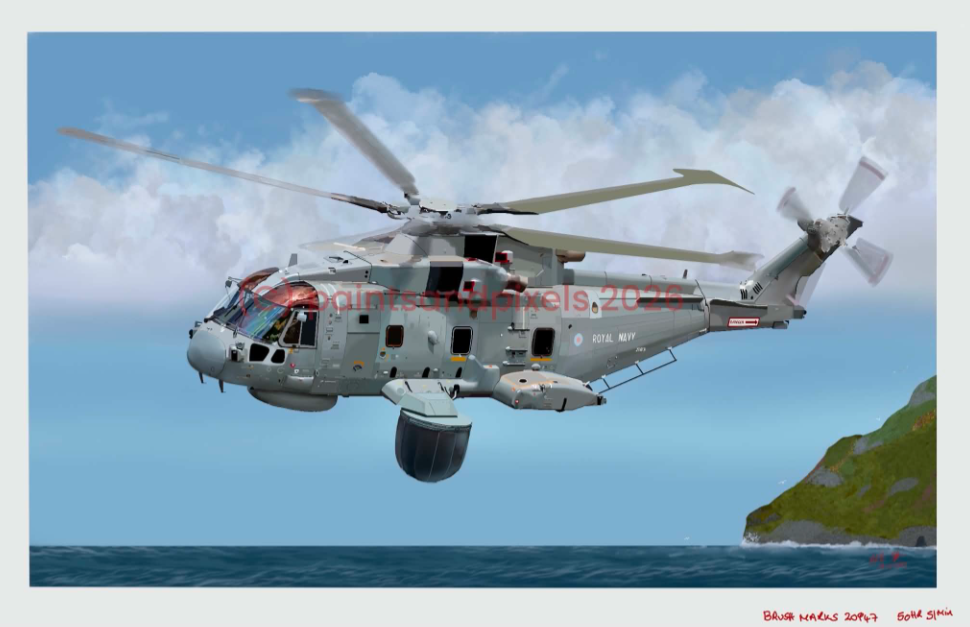 Military Helicopter Artwork