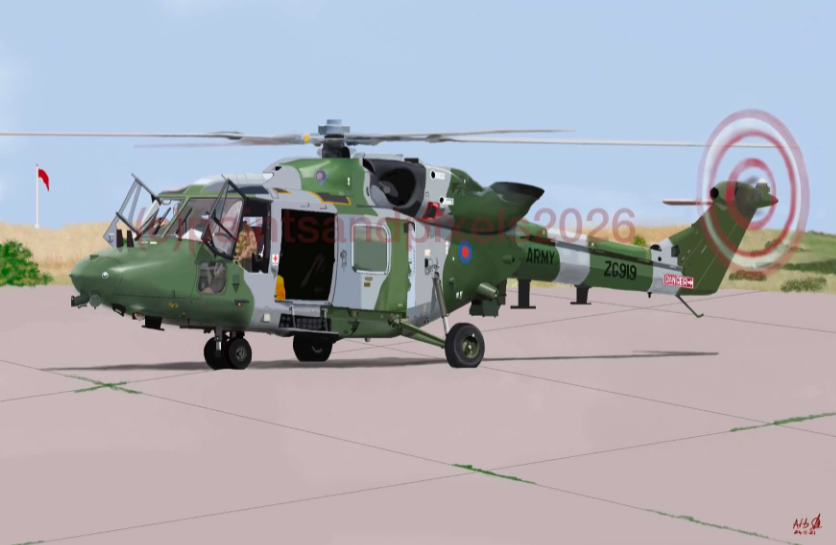 Military Helicopter Artwork