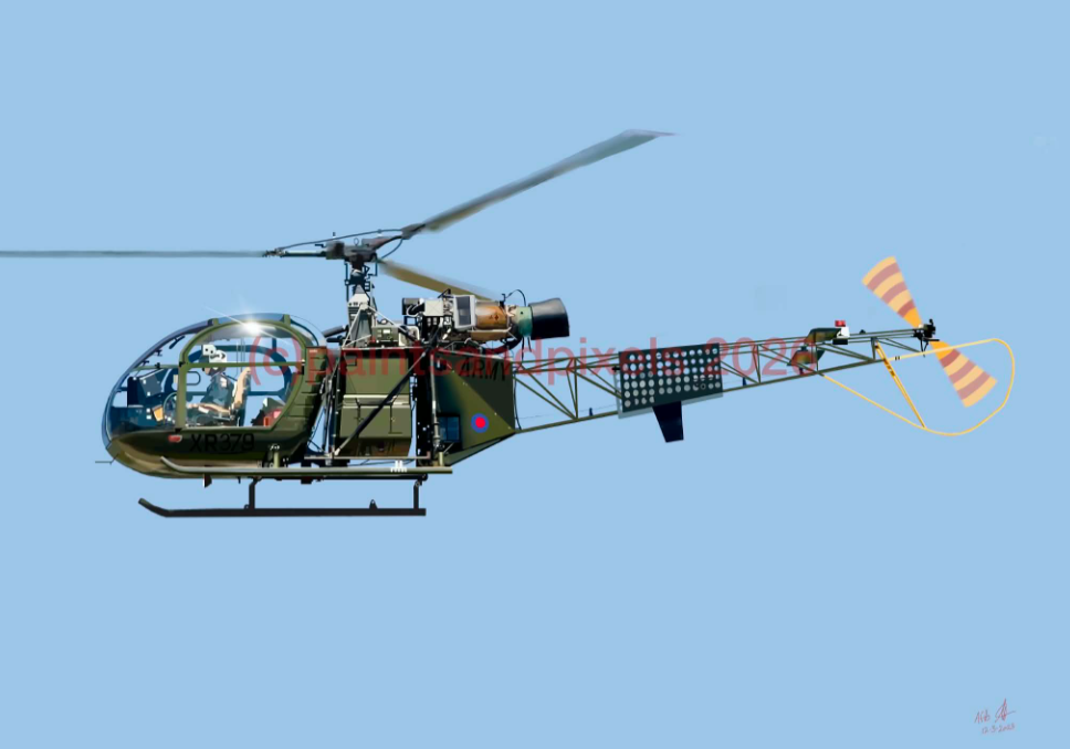 Military Helicopter Artwork