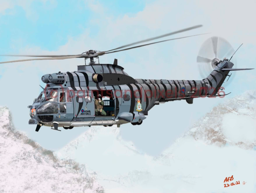 Helicopter Landing Scene