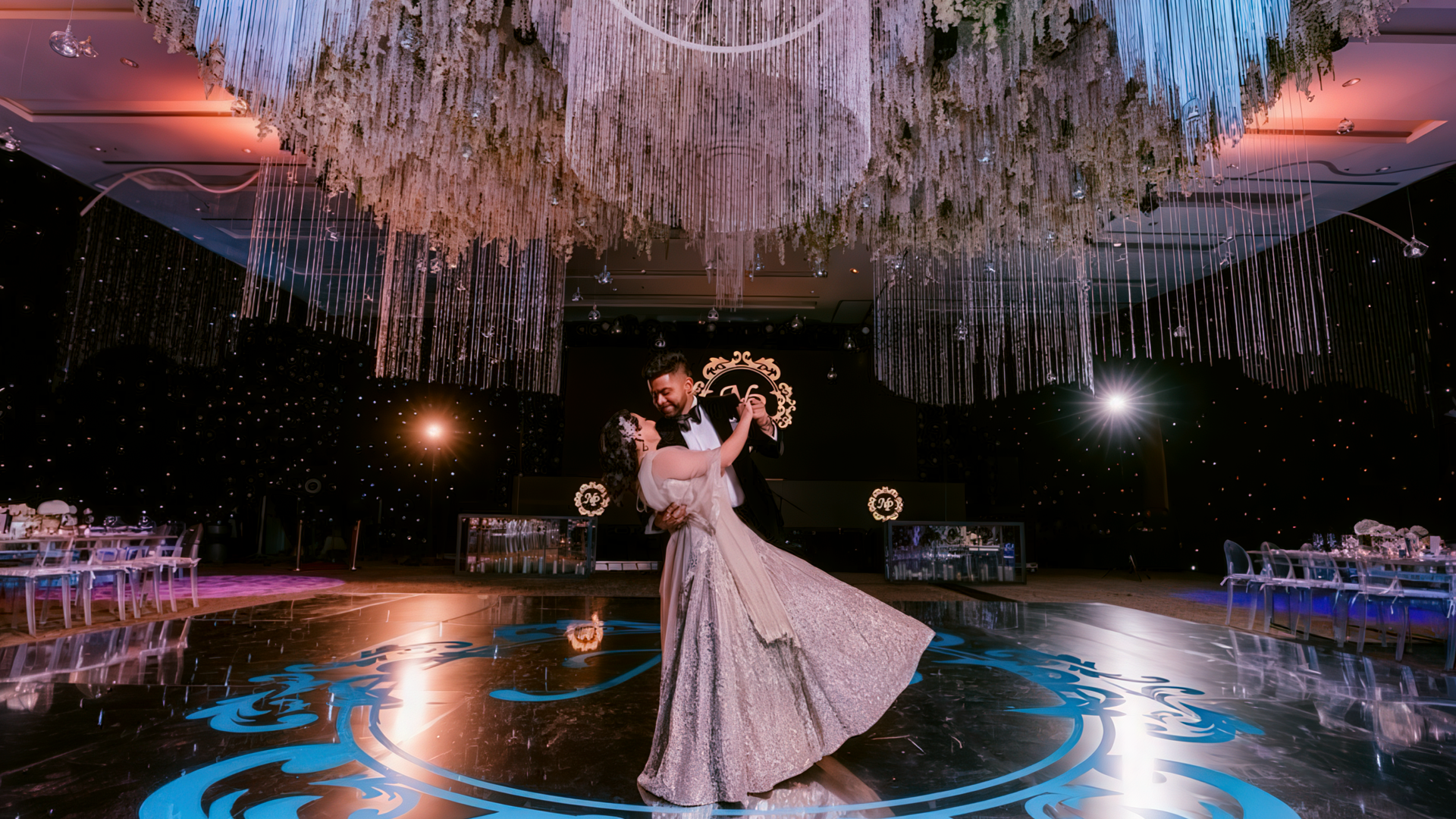 First Dance under Hanging Crystals