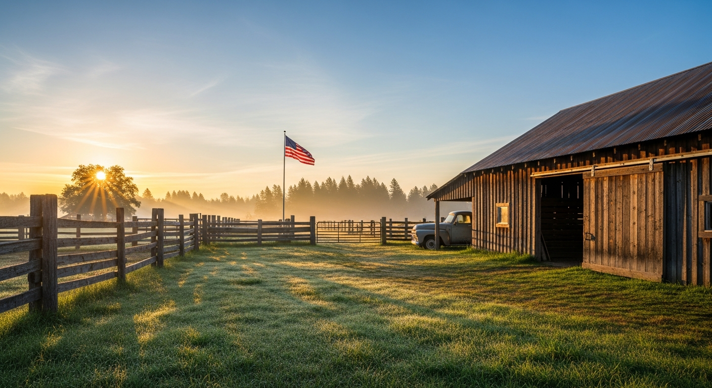 Veterans Rescue Ranch at sunrise