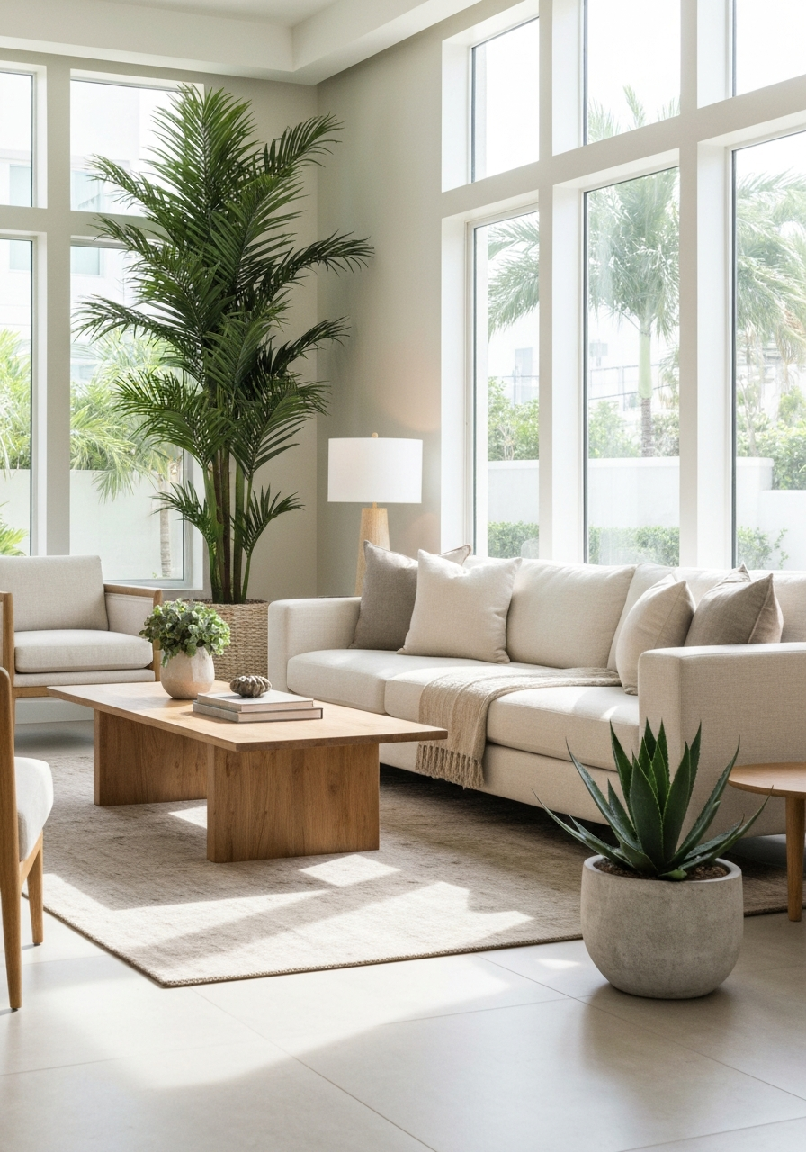 Staged Miami Home Living Room