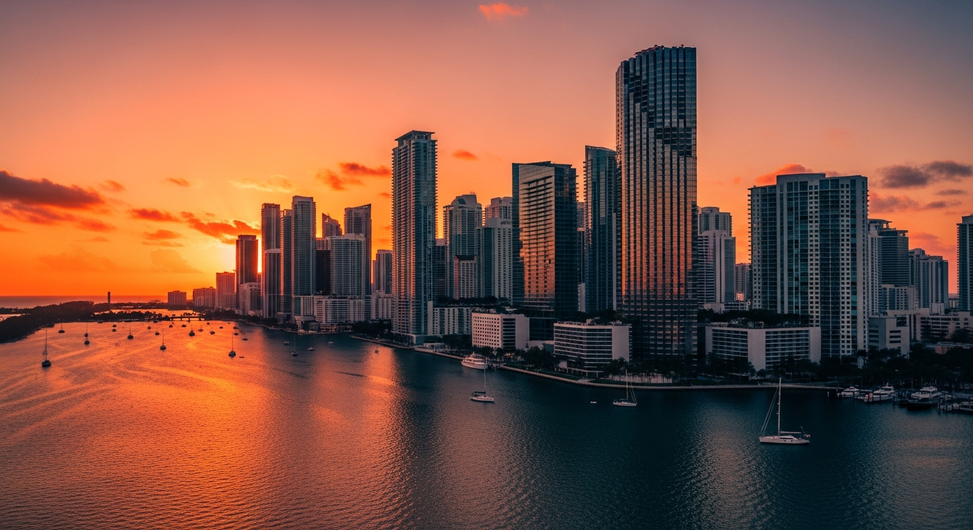 Brickell & Downtown Miami Skyline