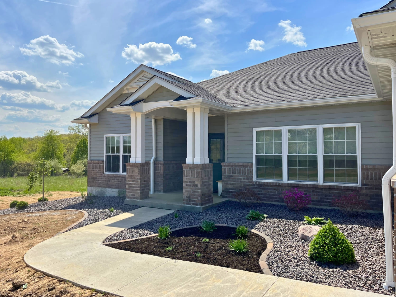 Bergman Nurseries landscaping project at a residential home in Quincy, IL