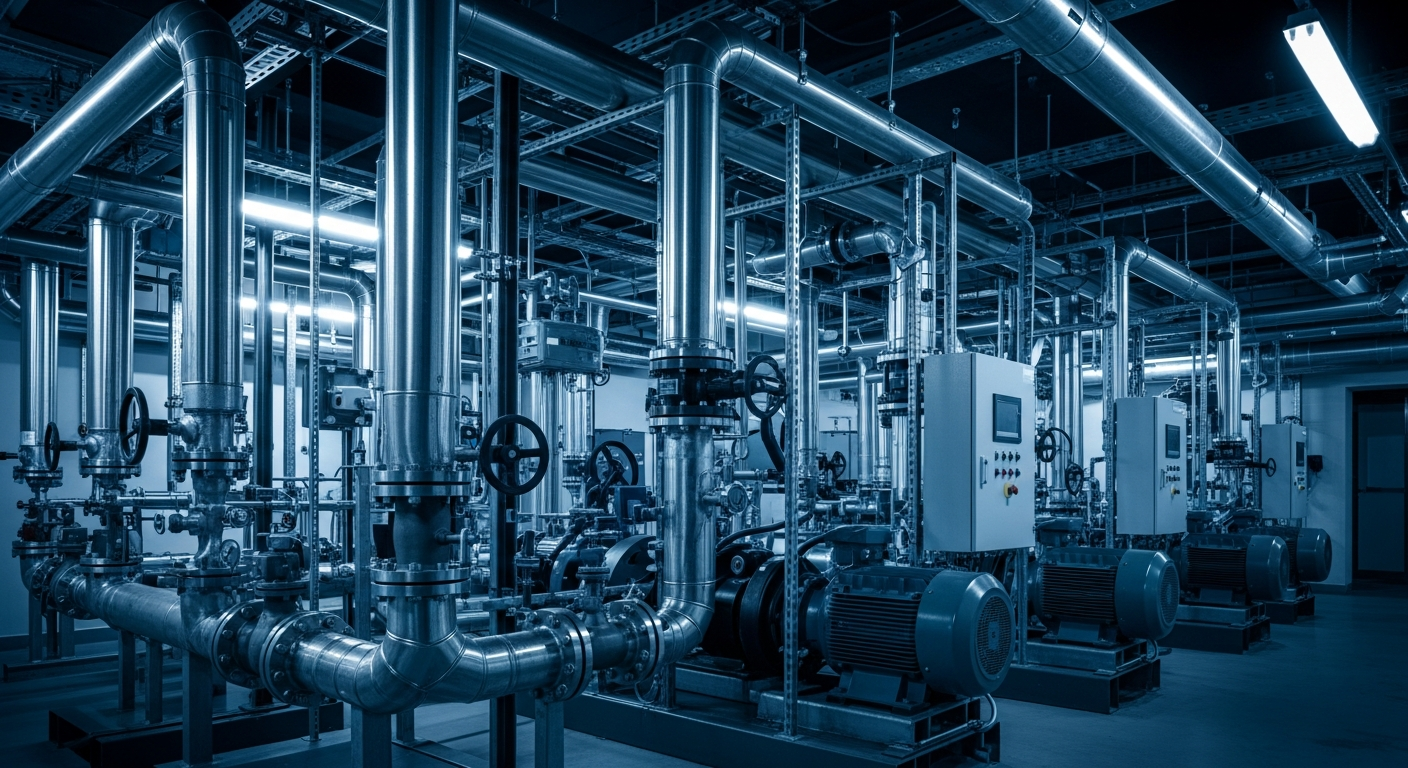 Commercial pipework and plant room installation