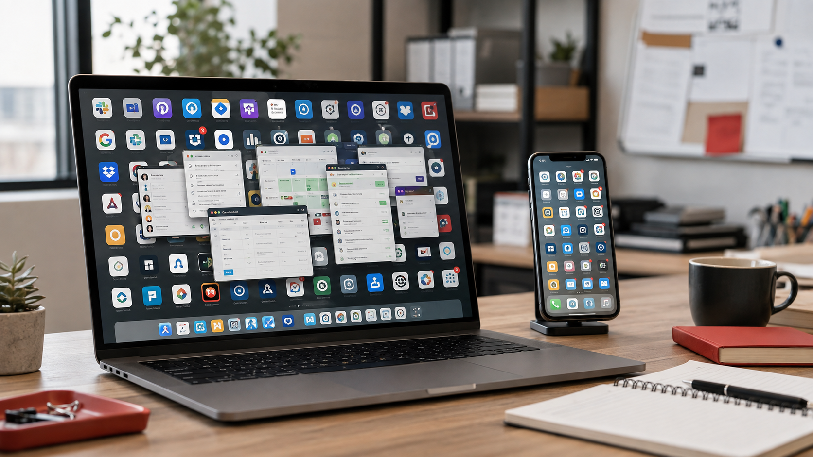 A computer screen showing many app icons and logos, some familiar and some not, conveying more tools than anyone is tracking