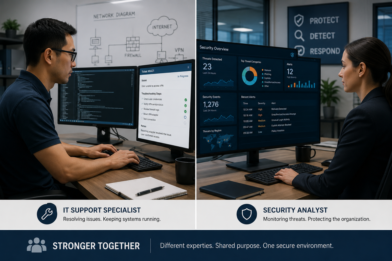 IT Support vs. Cybersecurity: What Is the Difference and Which Does Your Business Actually Need?
