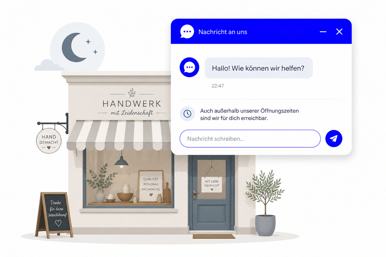 KI Webchat Handwerk Beispiel