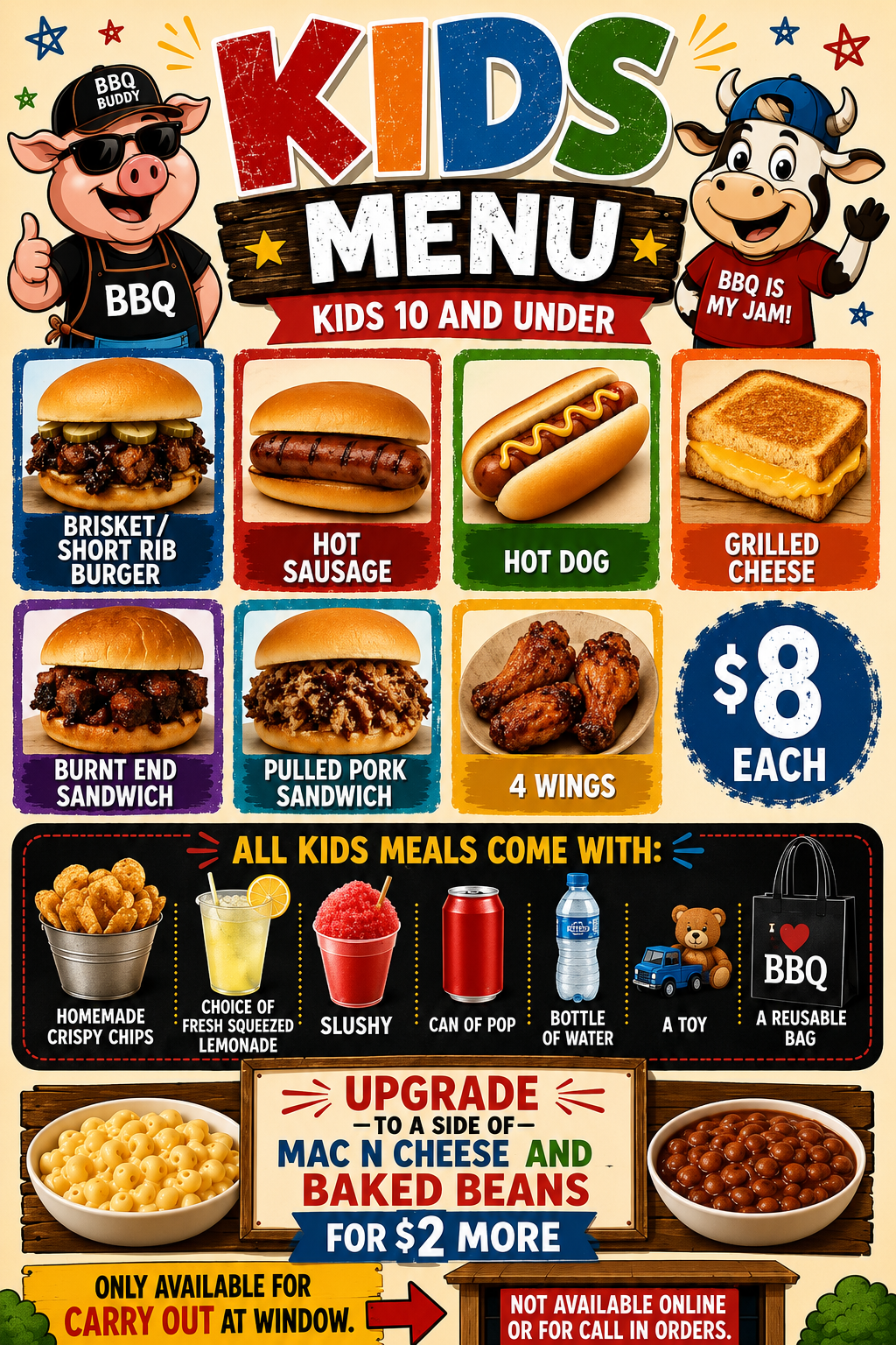 Faith & Fire Grill Kids Menu