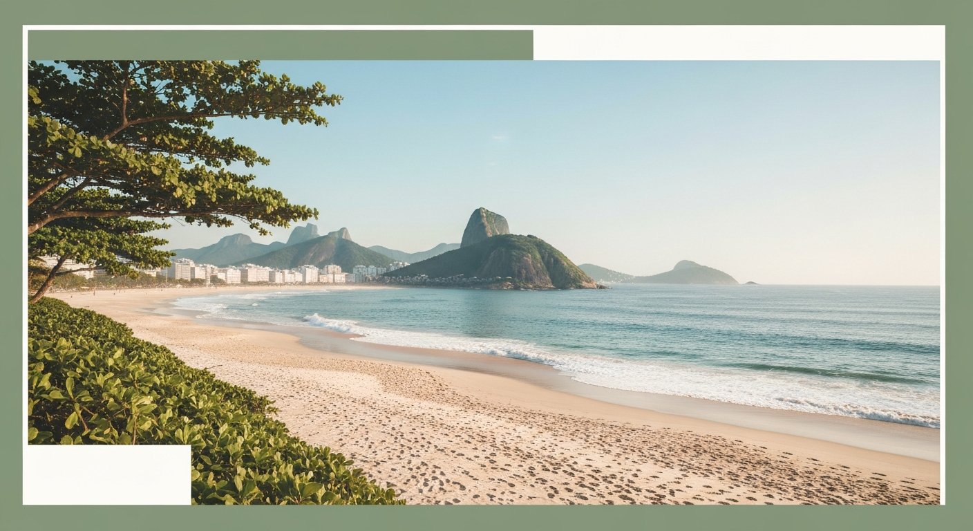 Paisagem tranquila da Barra da Tijuca, Rio de Janeiro