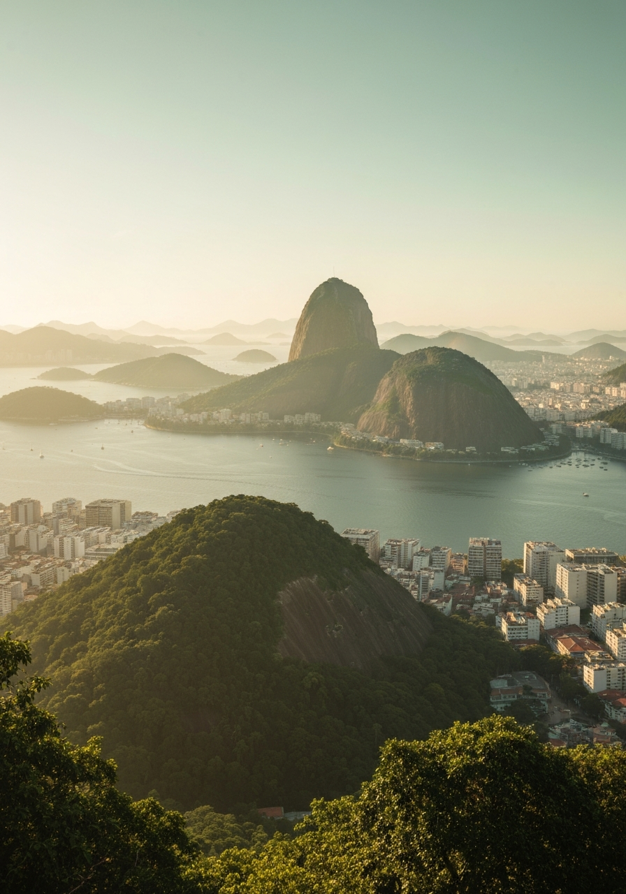 Paisagem serena do Rio de Janeiro