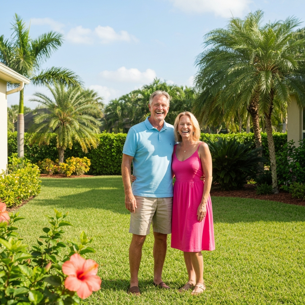 Landscaping work in Fort Myers, Florida