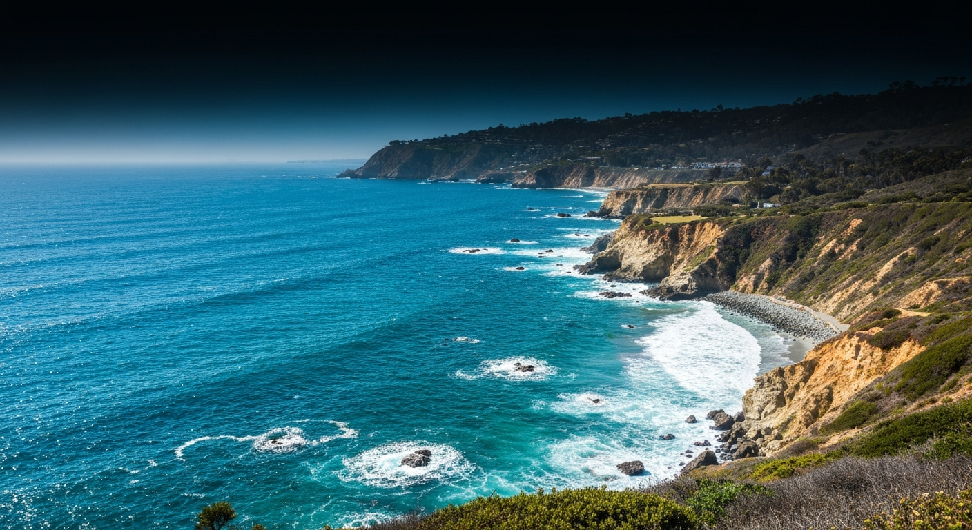 Beautiful coastal view of North County San Diego