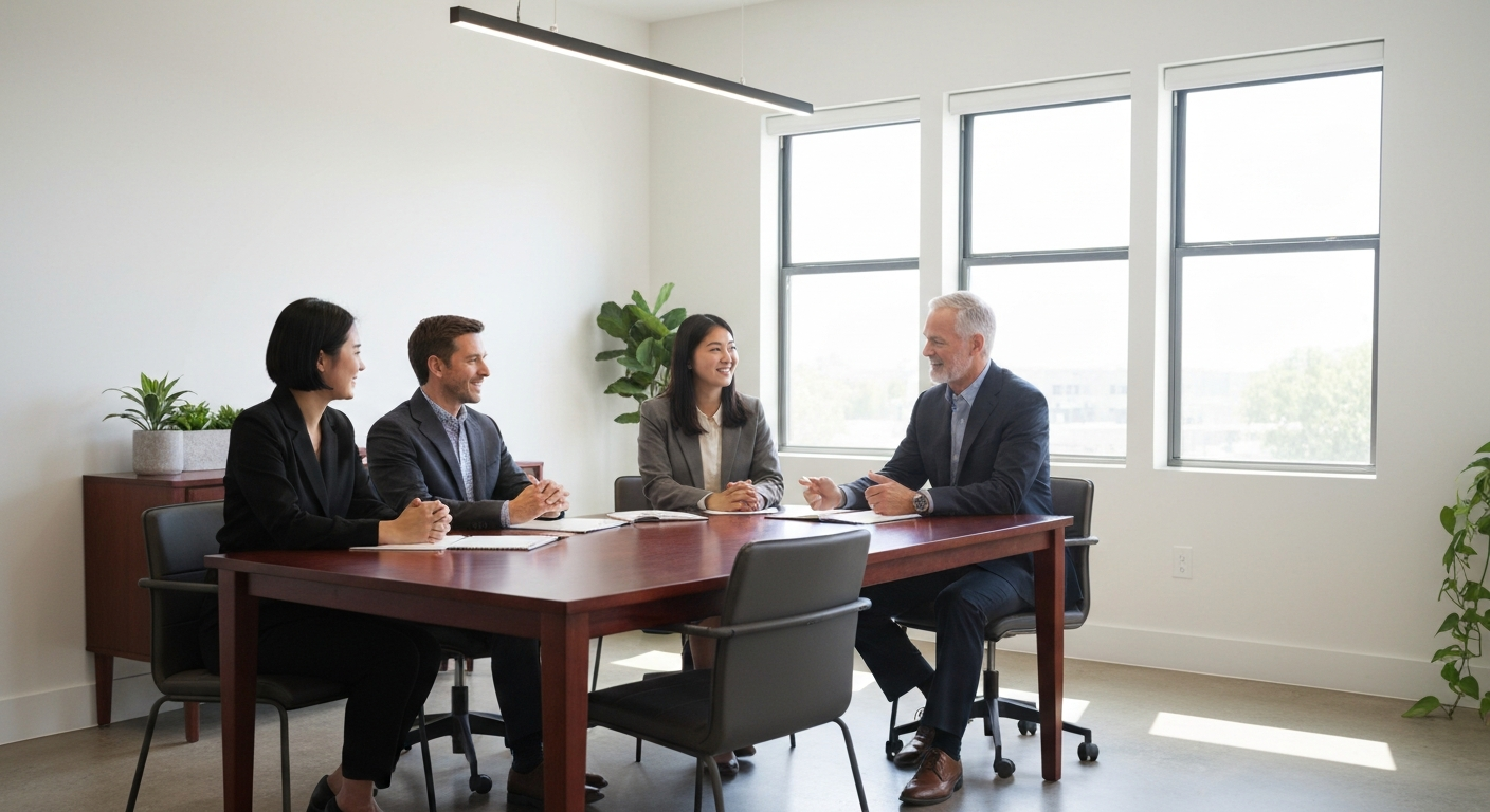 Real estate professionals working together