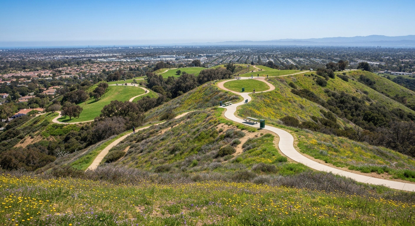 Panoramic views from Double Peak Park in San Marcos, California