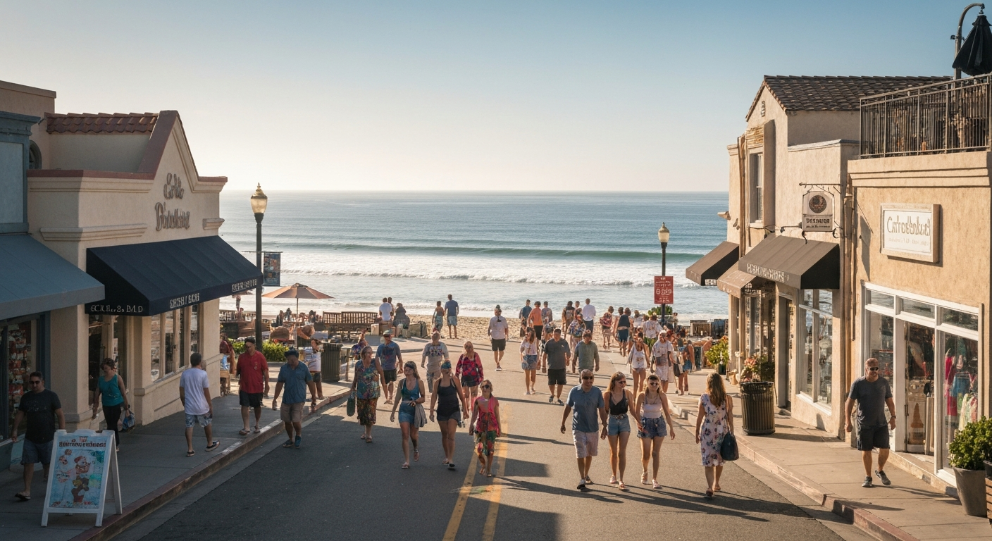 Sunny weekend in Carlsbad village