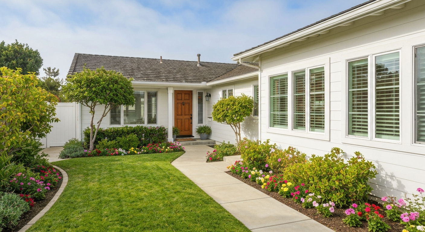 Beautiful home exterior in North San Diego County