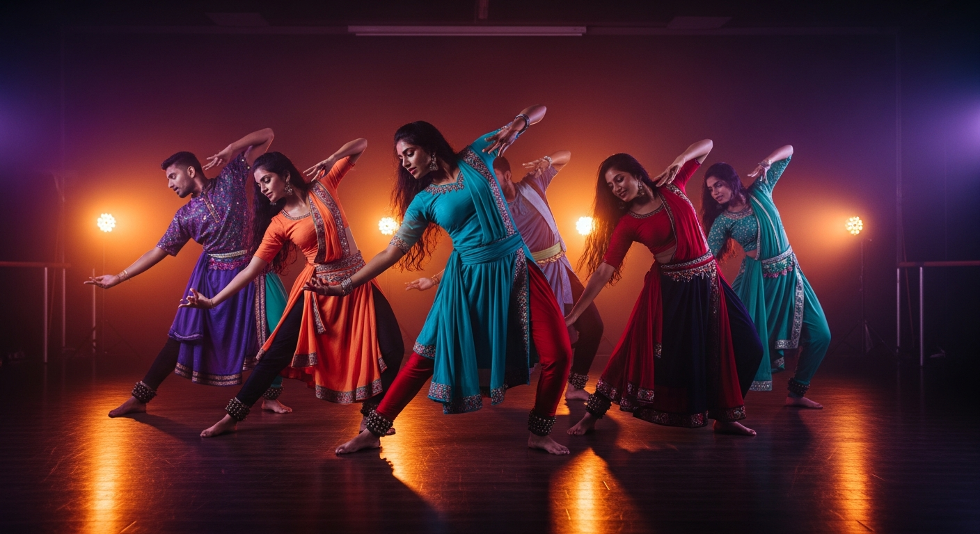 Dance studio students