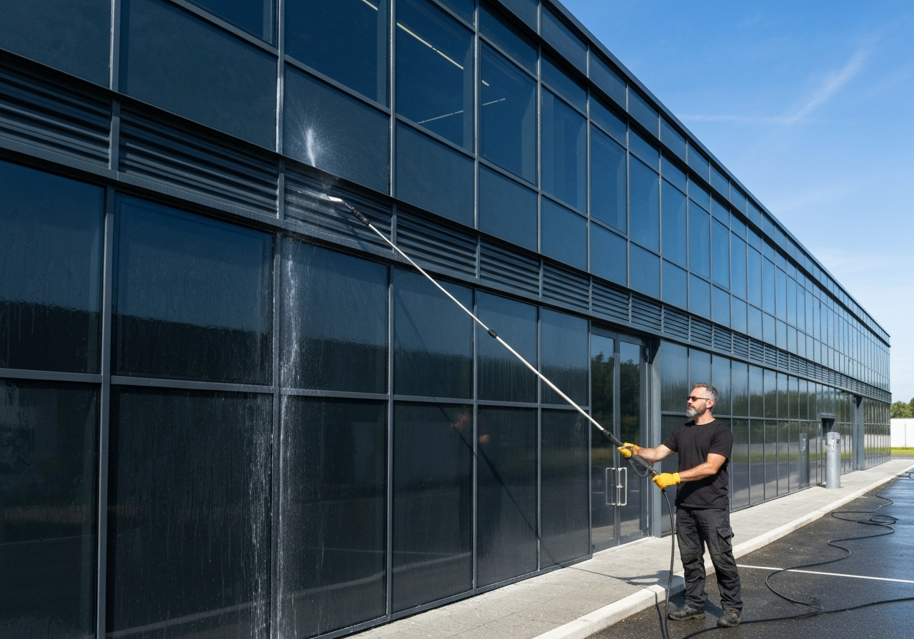 Commercial soft washing