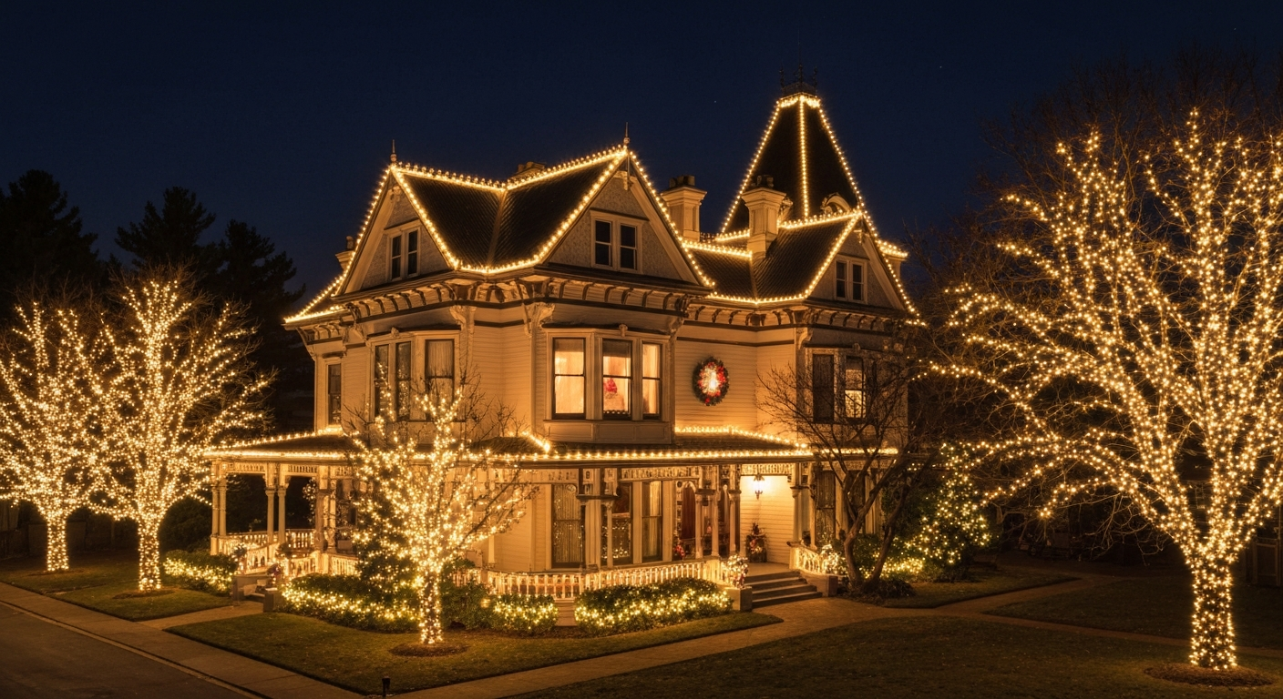 Premium residential Christmas light installation