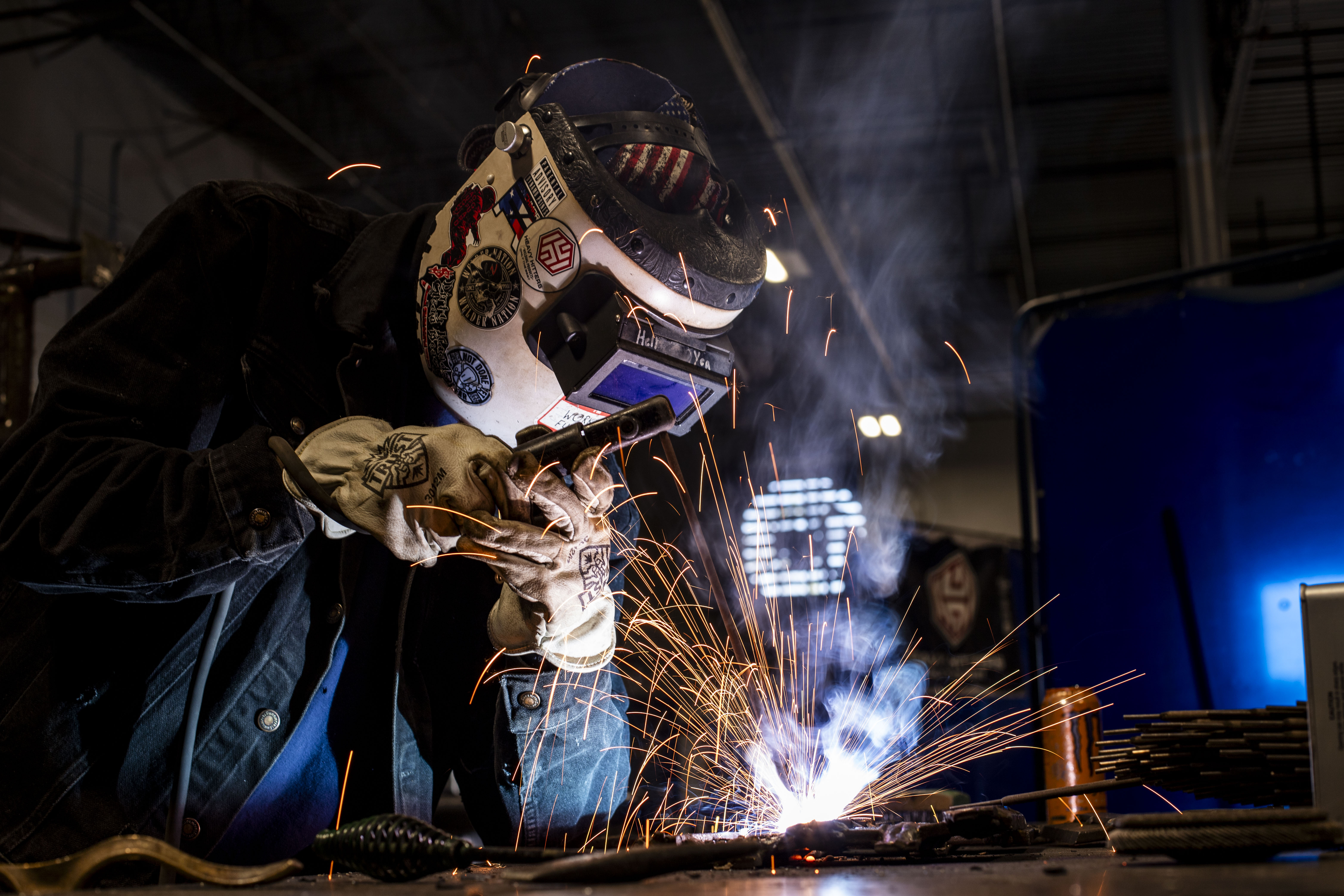 Welder working