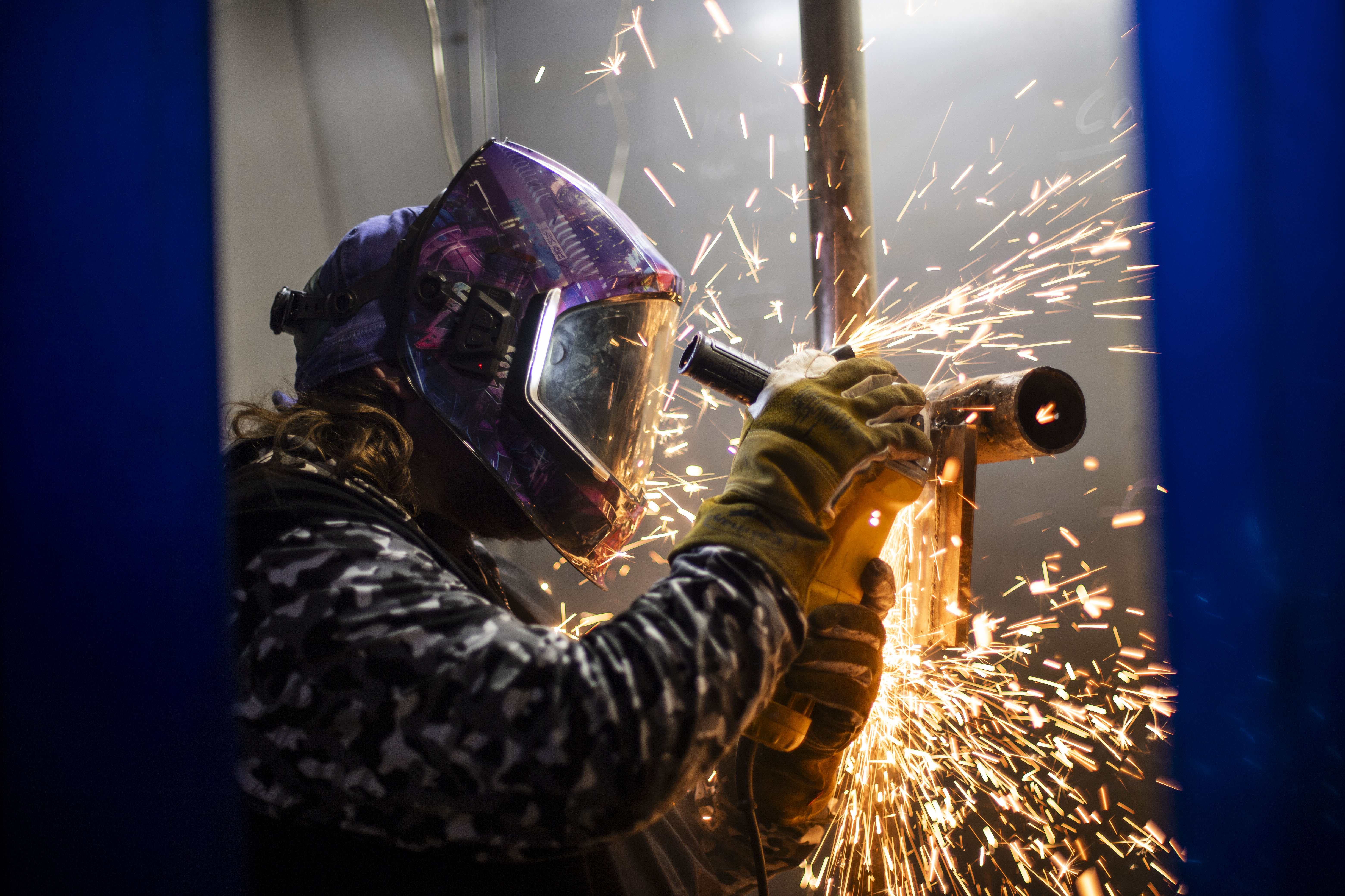 Welding sparks