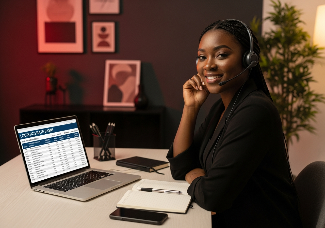 Freight agent working from home