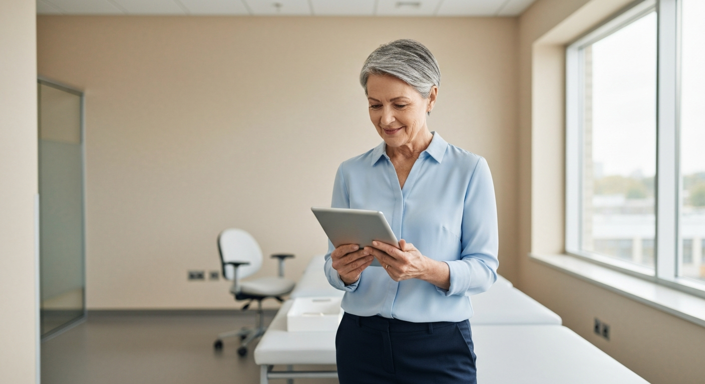 Healthcare professional reviewing physician relationship tracking dashboard in Oklahoma