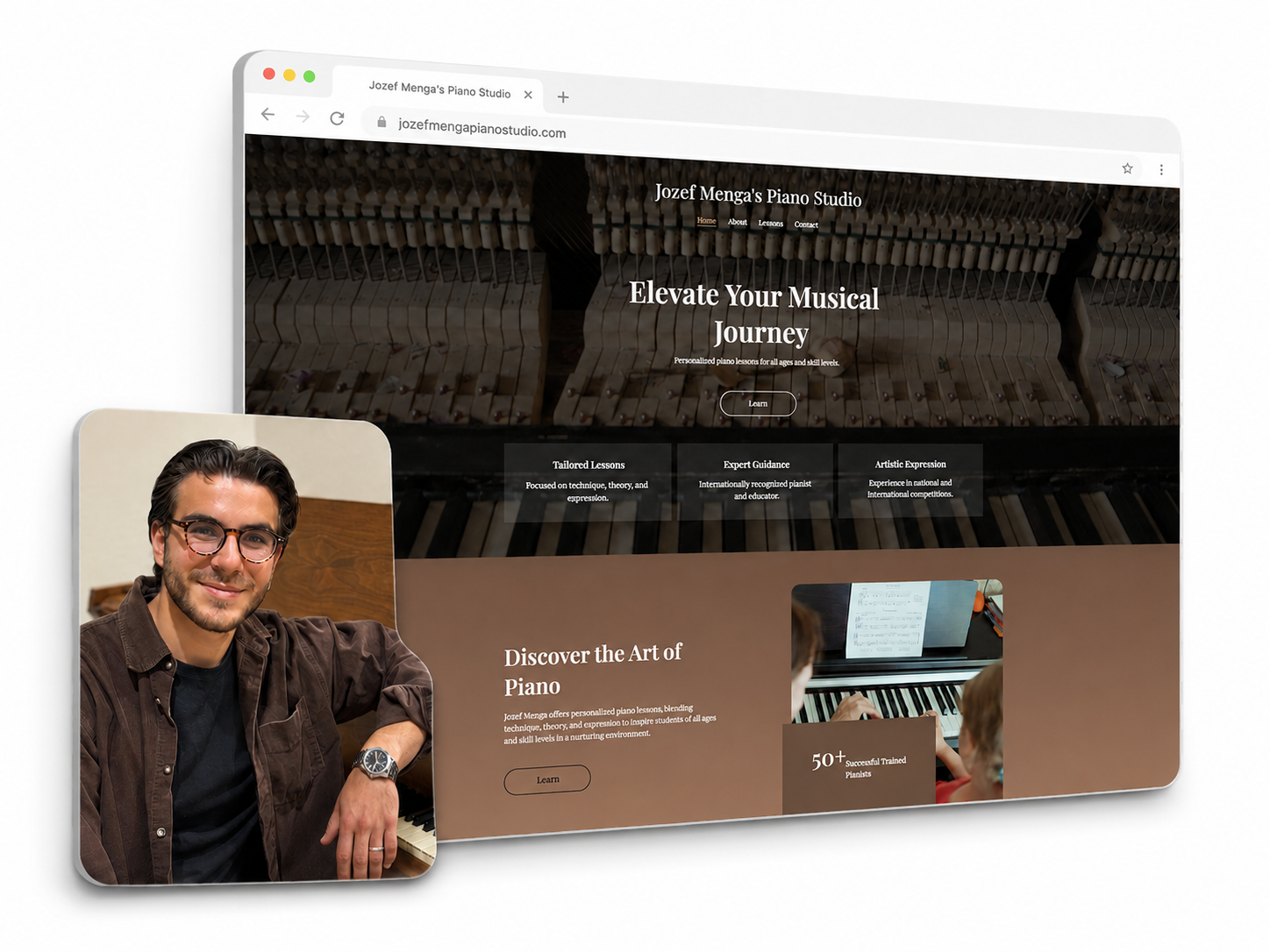 Jozef Menga Piano Studio Mockup