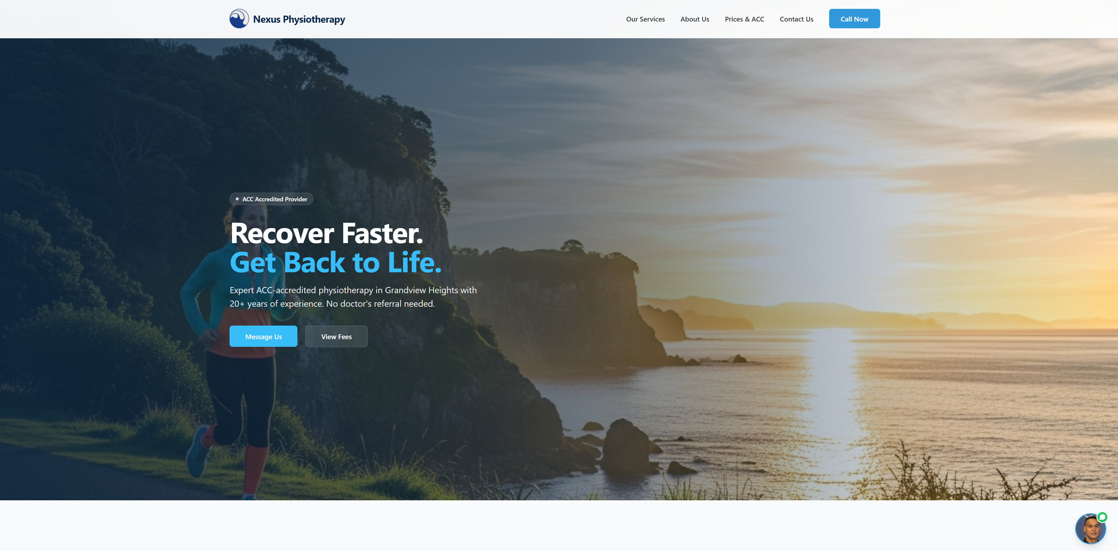 Nexus Physiotherapy website preview