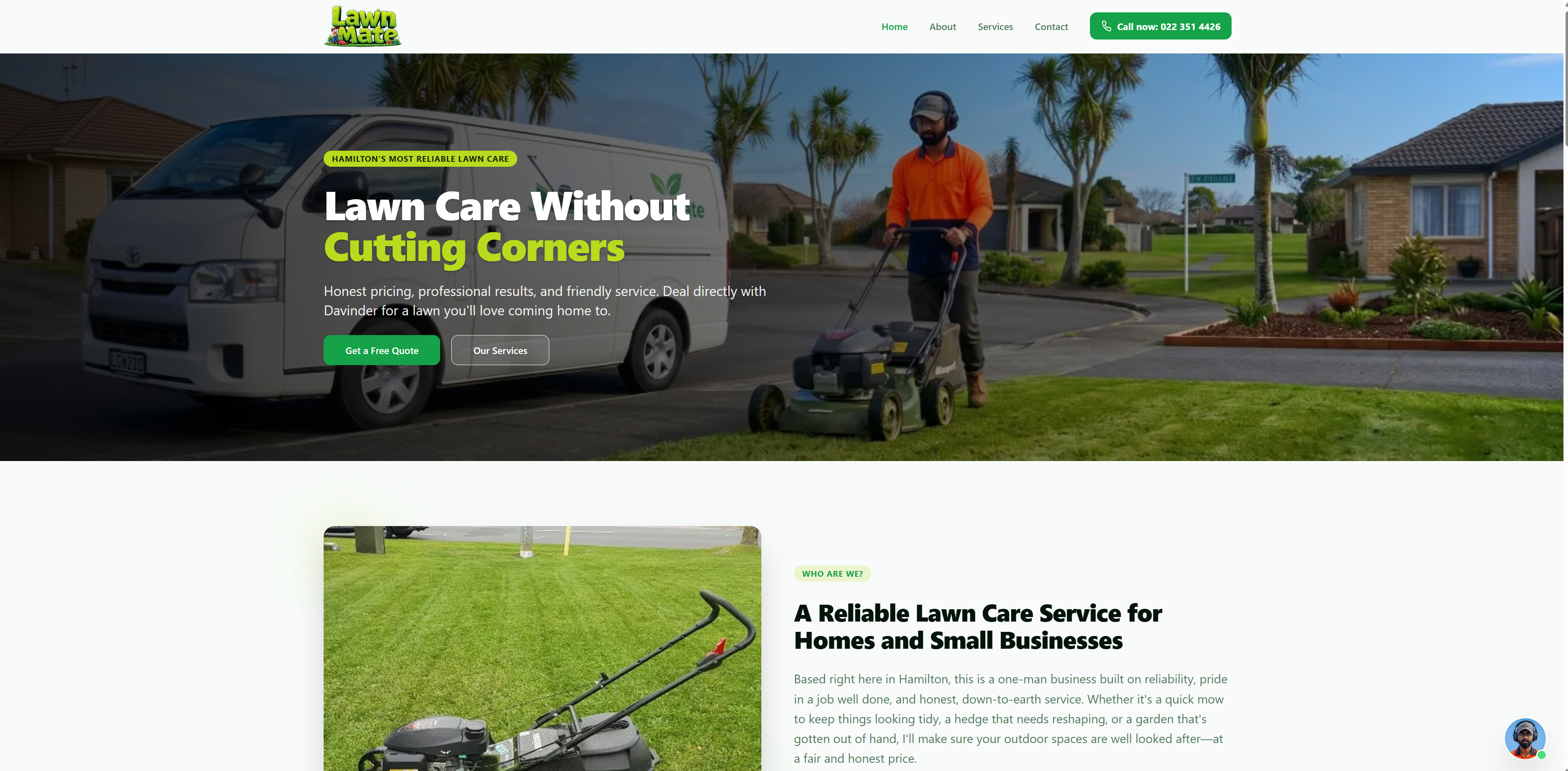 LawnMate website preview