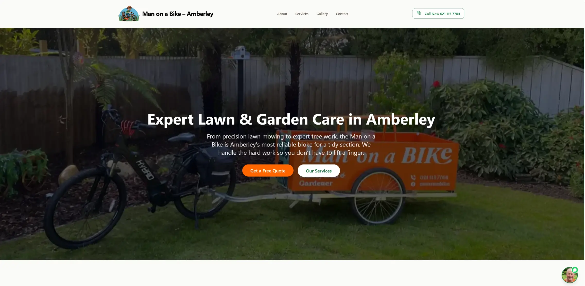 Man on a Bike website preview