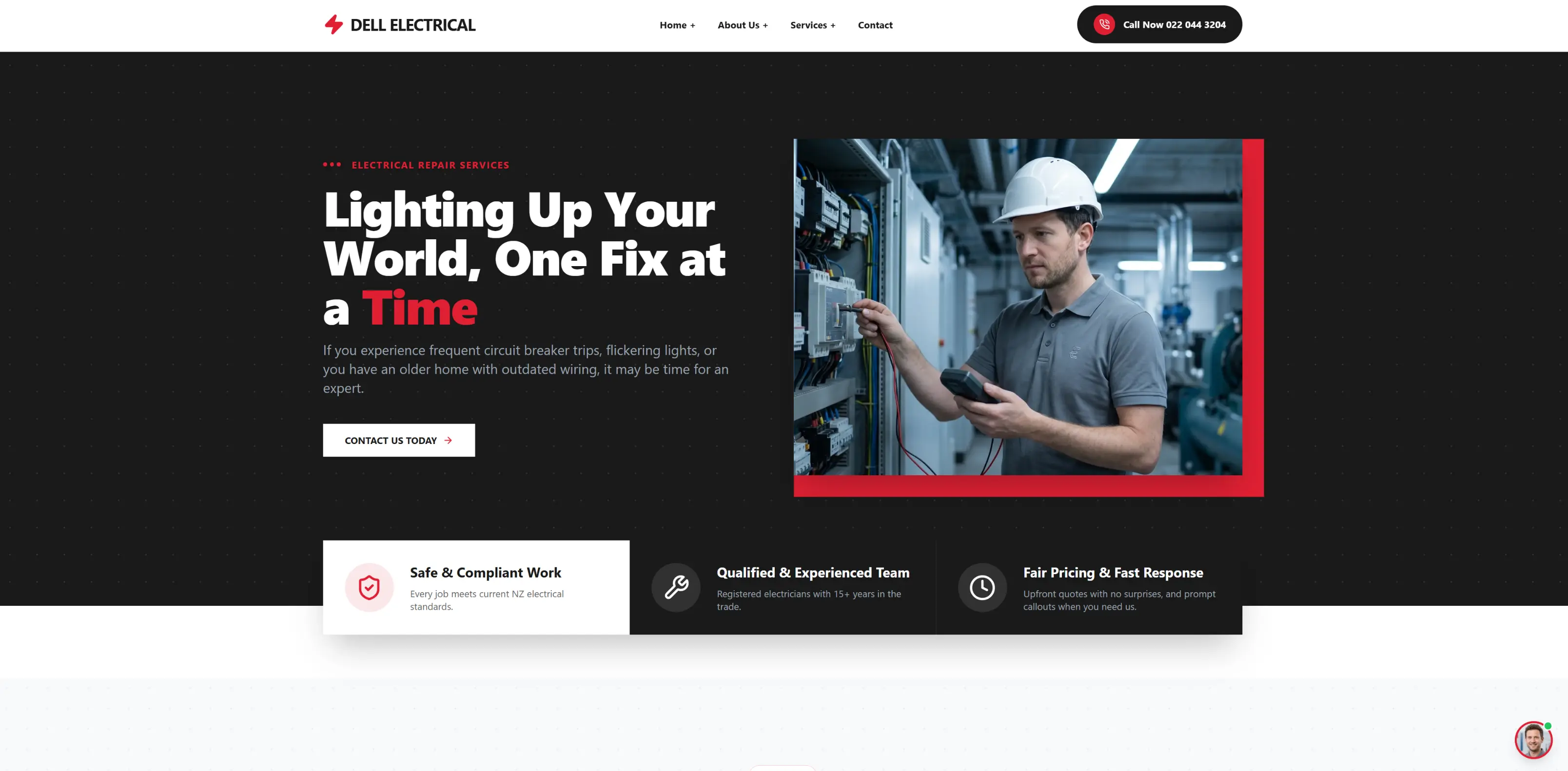 Dell Electrical website preview