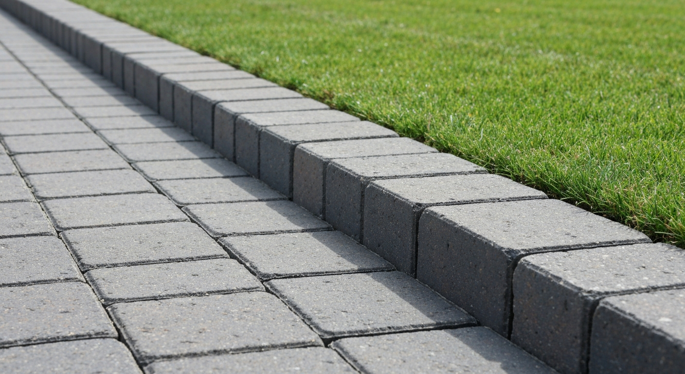 Belgium block driveway border Long Island NY