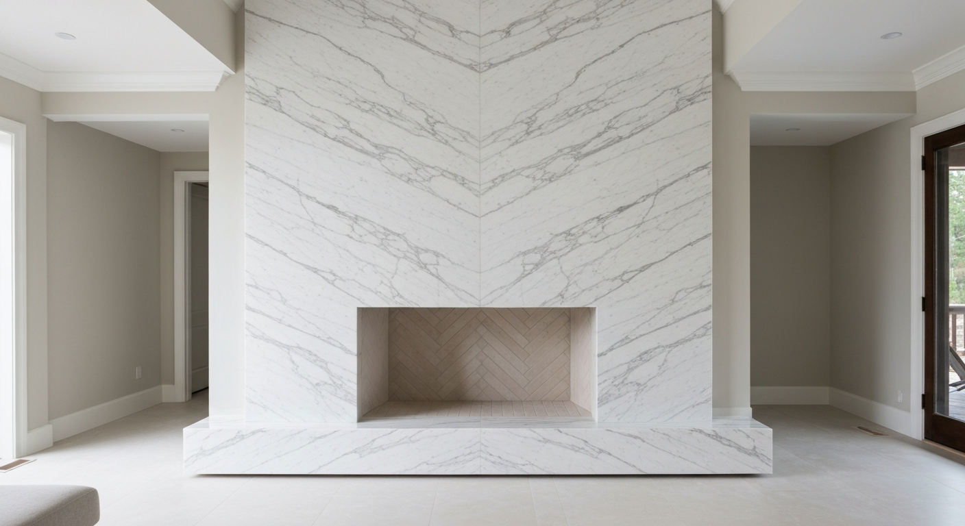 custom marble fireplace Suffolk County NY