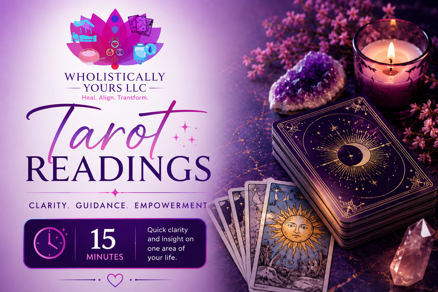 15 Minute Tarot Reading (In-Person/Phone)