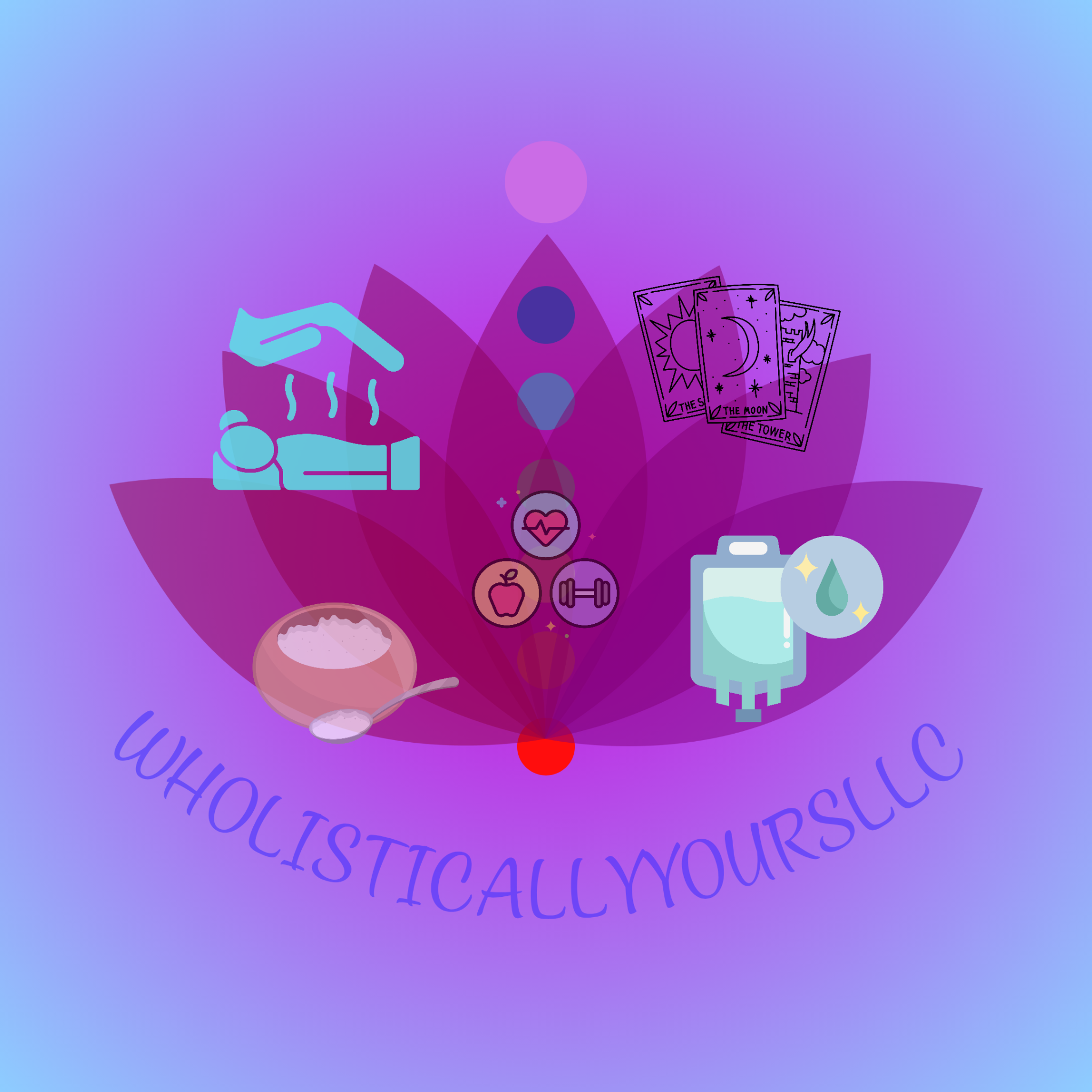 Wholistic wellness in a glowing lotus