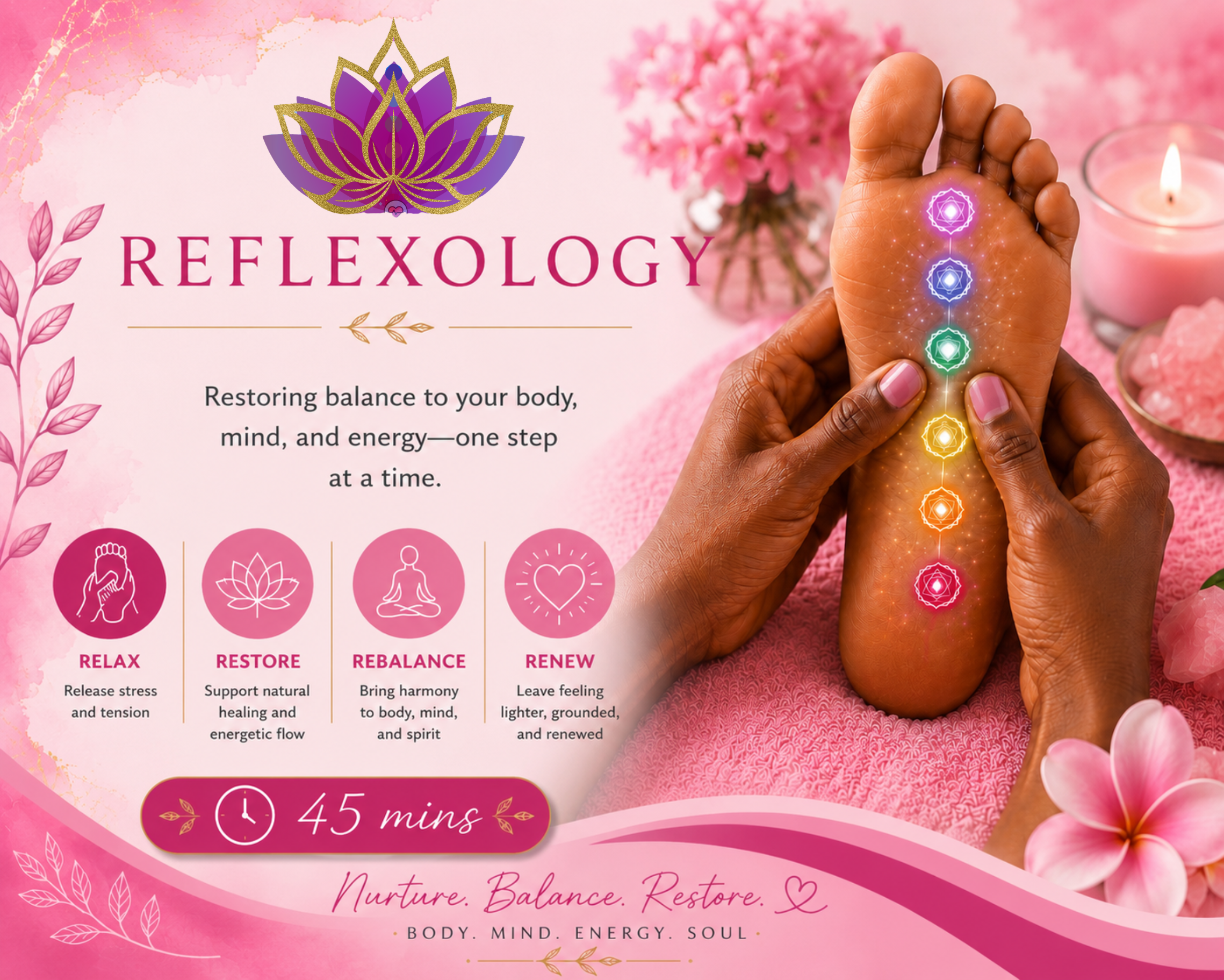 45 Minute Reflexology Session
