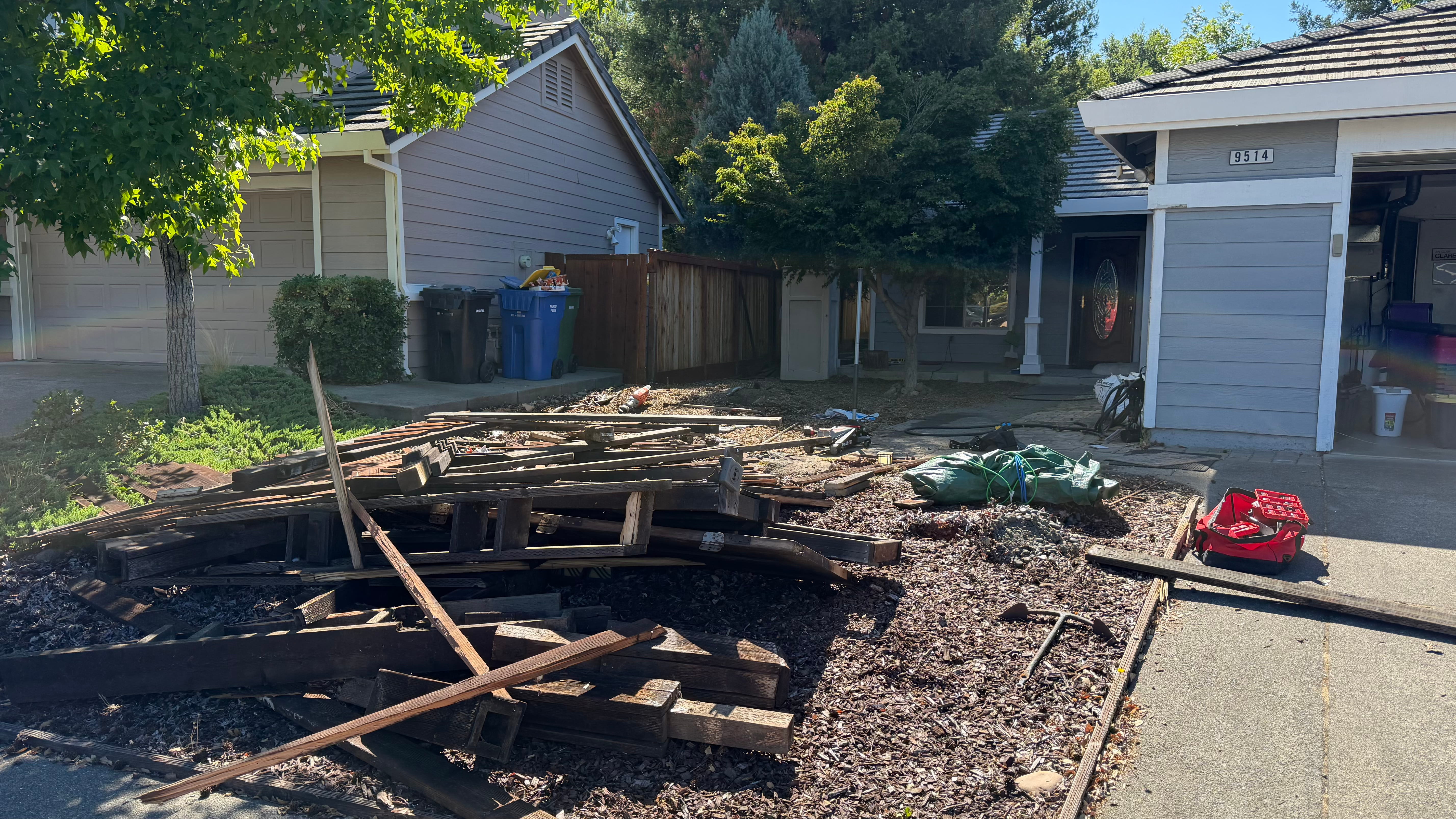 Deck & Fence Removal — before junk removal