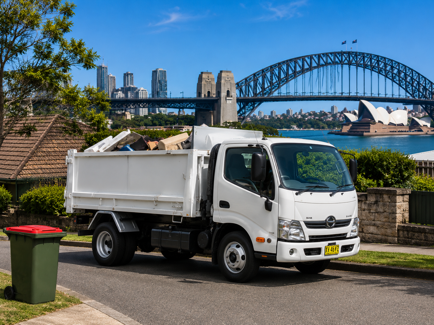 Professional rubbish removal truck in Sydney